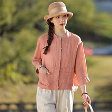 2026年春季女宽松长袖，女装衬衫，江南依恋