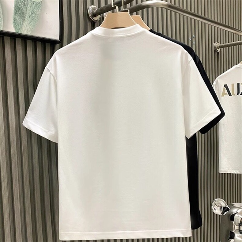 欧洲站时尚潮牌轻奢男T恤短袖青年刺绣新款体恤网红圆领宽松半袖,男装T恤,电商B212（原钱塘6029）