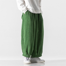 秋冬风大码港风宽松休闲日系复古灯芯绒哈伦长裤K152/P65，男装休闲裤，钱塘713