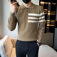 秋冬店主风社会小伙POLO领套头针织衫301A-1/M92/P58，男装针织衫/毛衣，星座301A-1