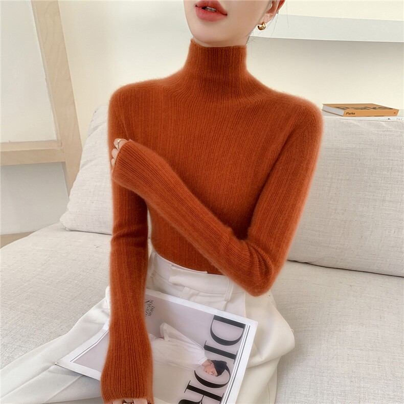 2025年秋季女士一线成衣长袖打底,女装羊绒衫,百越羊绒