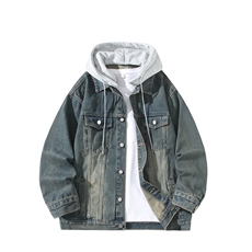 得物二开款大码假两件牛仔夹克外套帽子可拆卸JK745-P80，男装夹克，星座912-1（原星座914-5）