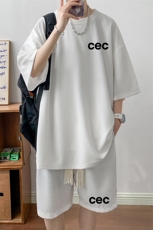 华夫格套装运动短袖t恤套装休闲两件套一套HZ84294-P44，男装T恤，电商A040