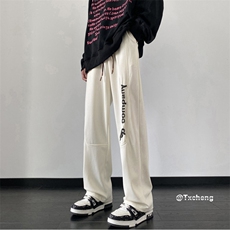 抖音品质春季新款大菠萝格300克宽松卫裤B315-K23410-特p30控58，男装休闲裤，电商B315