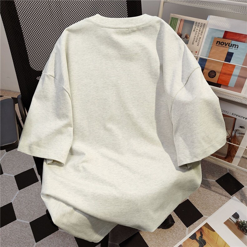 T0729-P25日系手绘猫咪纯棉印花短袖情侣款宽松百搭上衣,男装T恤,星座617A-2