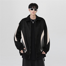 2025设计感撞色夹克外套男春秋新款韩版宽松上衣可二开JK501-P65，男装夹克，电商C307