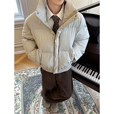 冬季立领pu皮棉服加厚保暖韩版棉袄短款情侣美式外套MF3667-特P85，男装皮衣，电商B295