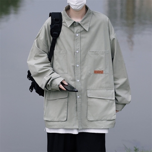 春装纯棉衬衫工装长袖衬衣男 C30745图片
