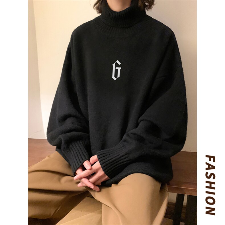 高质量！秋冬季高领毛衣男士加绒加厚翻领针织衫男毛衣FL84-P45,男装针织衫/毛衣,电商B367