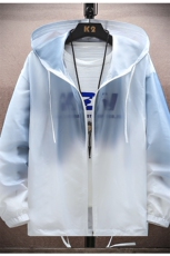 渐变冰丝防晒服夏季薄款户外防紫外线透气夏防晒衣服A438-09-P40，男装防晒衣，电商A438