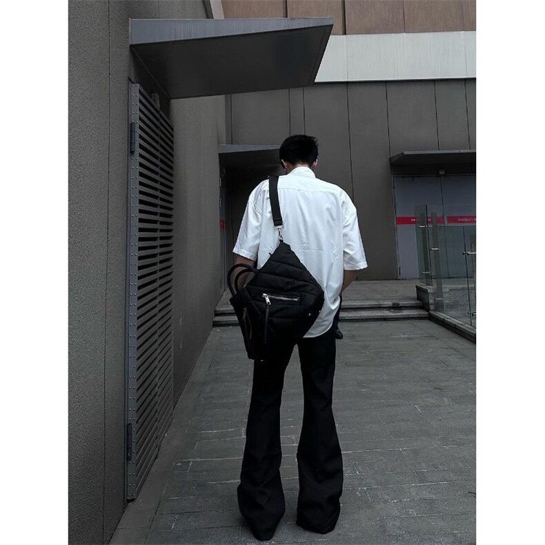 美式高街解构小众设计高级感痞帅微喇叭西裤X251-P45,男装休闲裤,星座1109-3