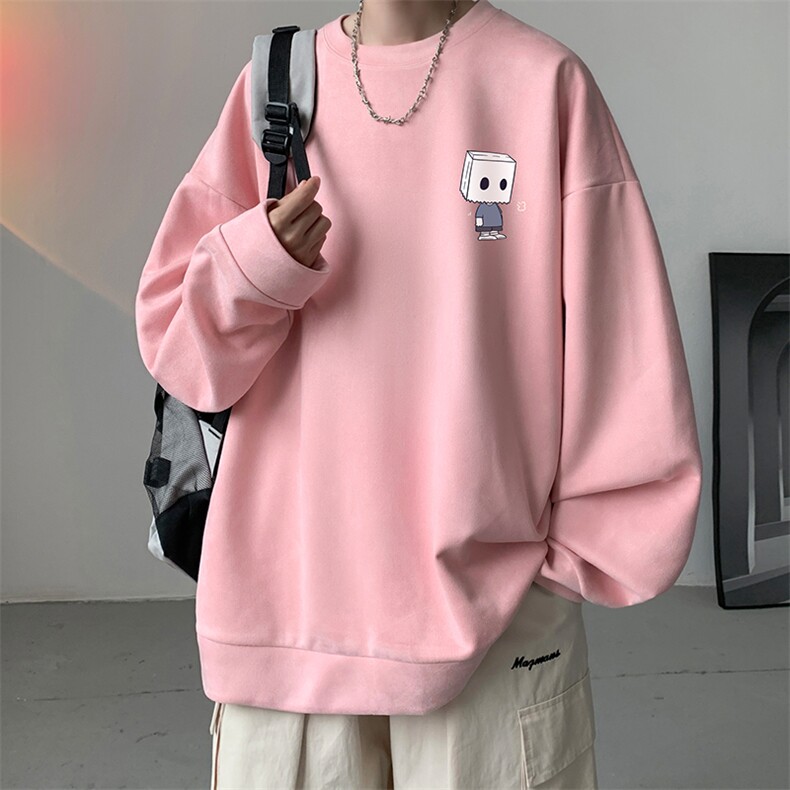麂皮绒卫衣男大码重磅长袖t恤男JW81400-P35,男装卫衣,电商A040