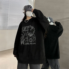 发泡麂皮绒卫衣QY5202-TP40控价58秋季新品质感套头圆领外套女，男装卫衣，电商A102-1