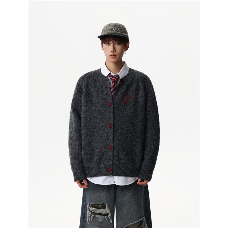 【现货】XZ1218MY6503特价P53美式复古慵懒风针织开衫毛衣，男装针织衫/毛衣，星座1218（原611-3）