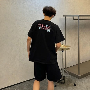 万针全刺绣工艺抖音得物高品质260克重磅纯棉双纱美式高街短袖T恤图片