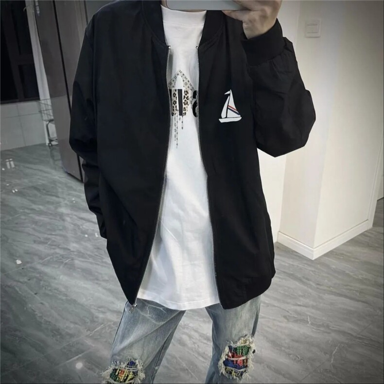 2025春秋新款帆船棒球服外套男款情侣男女同款网红薄款夹克男,男装夹克,星座506A