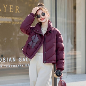美拉德羽绒服女短款2025冬季新款超好看小个子白鸭绒外套滑雪服潮图片