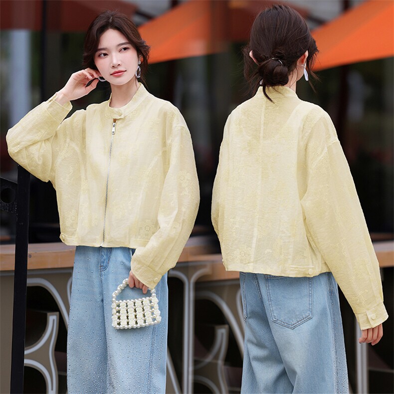 2026夏季新款时尚宽松百搭减龄轻薄外套，女装短外套，鑫源服饰