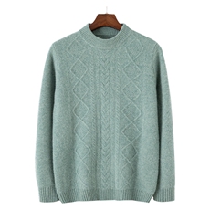 新款高品质男士羊毛衫秋冬保暖时尚百搭圆领毛衣优雅大气男装，男装羊毛衫，暖钟情羊绒