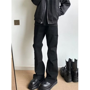 牛仔裤美式复古潮流直筒百搭裤子宽松阔腿休闲牛仔裤男 N786图片