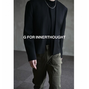 网图 G FOR INNERTHOUGHT无领短款夹克西装男XF408-P75图片