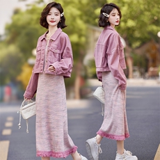开春穿搭套装女2025新款时尚休闲气质高级感减龄显瘦小个子两件套，女装套装/套裙，艾仟回(原伊仟回)