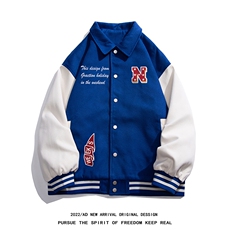 白底23新款秋季时尚百搭宽松字母印花潮流夹克外套G601P85控108，男装夹克，电商A247-1
