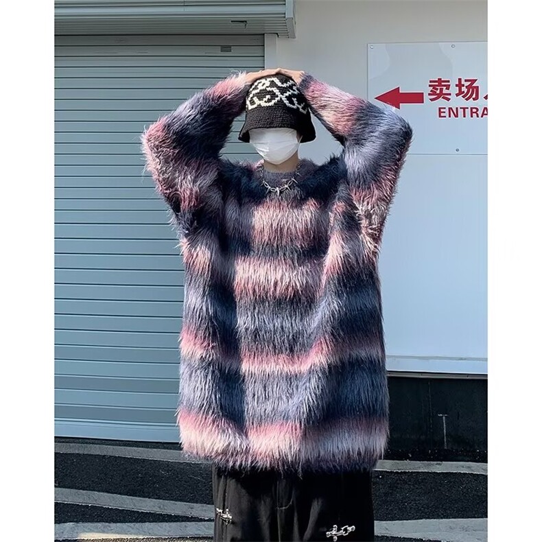 美式复古秋冬2024款重磅软糯圆领毛衣男潮牌宽松百搭情侣针织上衣,男装针织衫/毛衣,星座410-7