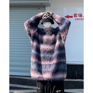 美式复古秋冬2024款重磅软糯圆领毛衣男潮牌宽松百搭情侣针织上衣图片