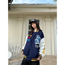 W599-P682025美式复古棒球服宽松休闲学生刺绣外套潮牌夹克上衣，男装夹克，星座911-1