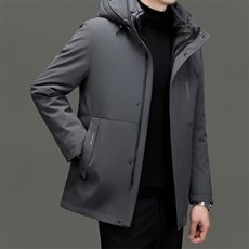 DF8805钱塘2020-2时尚休闲百搭冬季厚款连帽中年男士羽绒服330，男装羽绒服，钱塘207-2