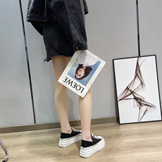 真皮小白鞋女2023年春季新款休闲运动鞋时尚百搭厚底松糕鞋子，女鞋休闲鞋，电商A223