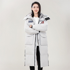 航天保暖防风情侣长款过膝男女羽绒服连帽加厚外套YR298-P150，男装羽绒服，星座1210A