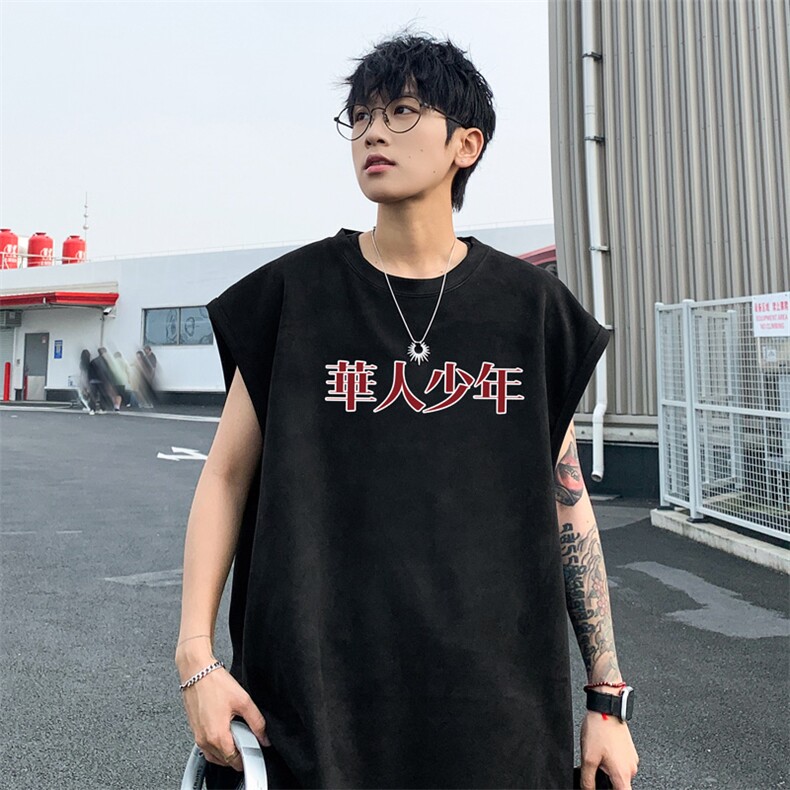 12024夏季新款男士无袖T恤百搭情侣潮流背心TLBX23特P18,男装背心/马甲,电商B220