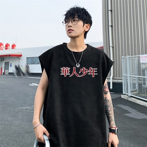 12024夏季新款男士无袖T恤百搭情侣潮流背心TLBX23特P18图片