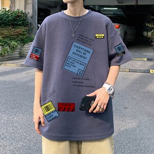 ！2022夏季男士潮牌华夫格短袖T恤百搭半袖TXH229P28