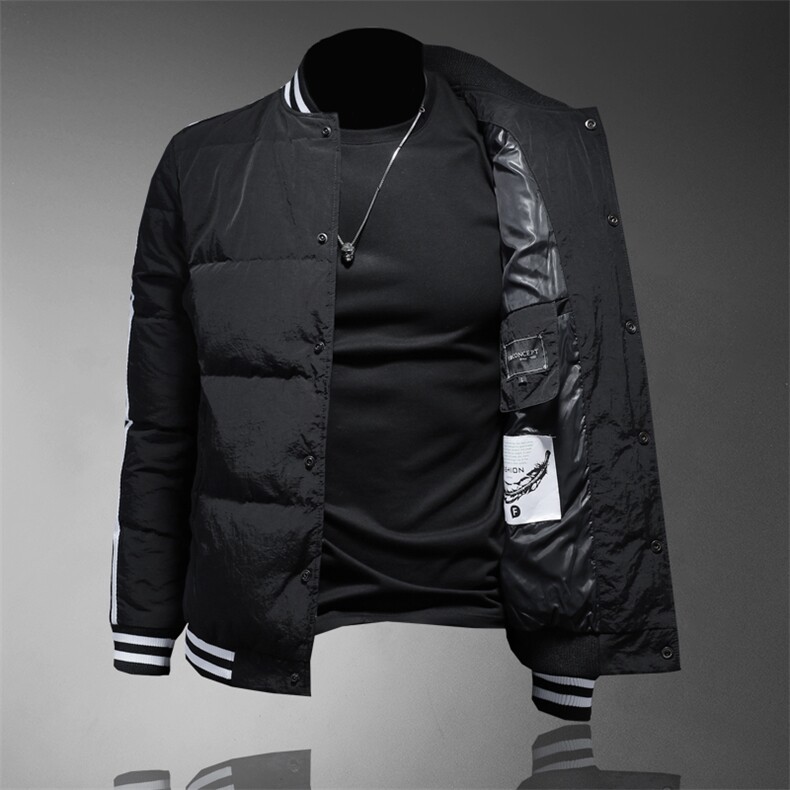 7140冬季新款男士棒球外套休闲保暖白鸭绒羽绒服P290,男装羽绒服,钱塘2010A