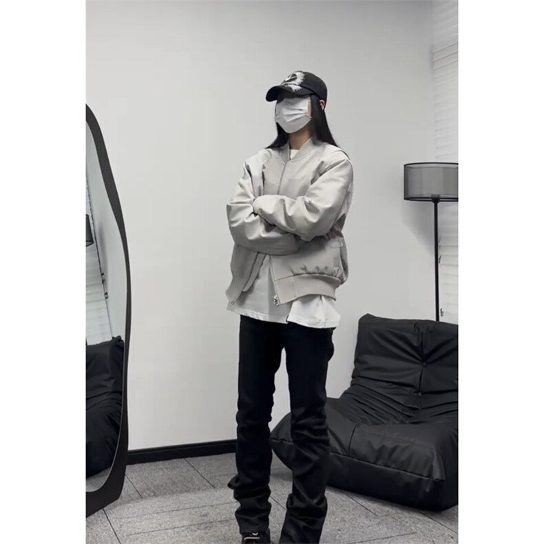 切片GOSNACE秋季短款夹克潮棒球服外套DY195-P80,男装夹克,星座1213