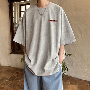抖音得物二开 现货 220克夏装重磅美式高街宽松短袖t恤 MT160图片