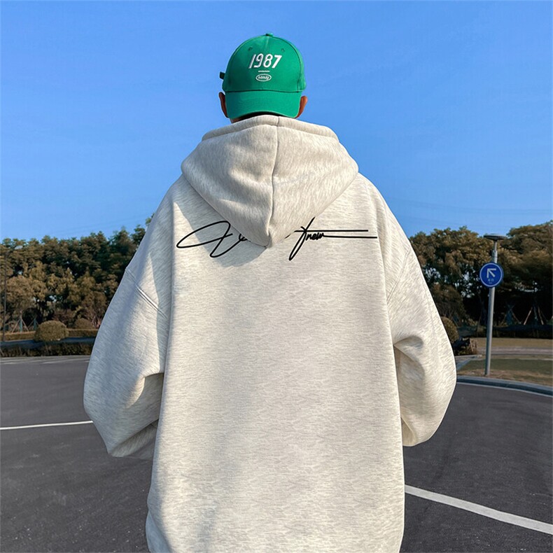 抖音得物供货可提供视频春装重磅美式宽松连帽卫衣DL2431,男装卫衣,电商A486-1