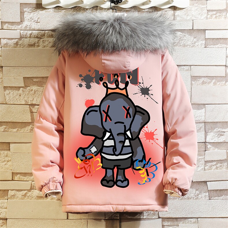 MM48221-P130冬季大毛领棉衣男士大码加厚棉袄男棉服砖墙,男装棉衣,电商A040A