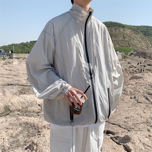 F224-P38 2024春夏新款日系户外防晒衣薄款宽松透气连帽外套现货图片