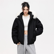 加厚大毛领夹克棉服男冬季保暖加绒工装派克服情侣防寒冲锋衣棉袄，男装棉衣，星座717