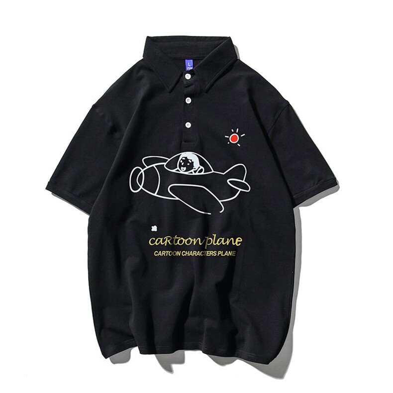 T恤潮流圆领男港风印花POLO衫百搭休闲时尚DS-B299-ZY1318P35,男装T恤,电商A061-1