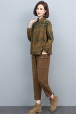 2022春季新款舒适灯芯绒休闲裤宽松显瘦百搭时尚女裤，女装休闲裤，悦见她