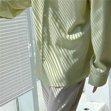 C129-P25气质日系慵懒日常简约潮纯色文艺新款男衬衫长袖，男装衬衫，电商B323A