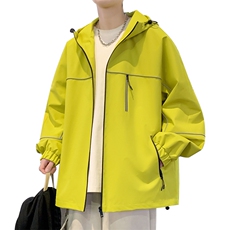 夹克男2026秋新款潮复古宽松休闲纯色连帽外套A436-2370-P85，男装夹克，电商A436