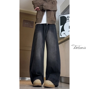 美式弯刀牛仔裤男宽松阔腿长裤A166-NL5702-特P40加绒50控78图片