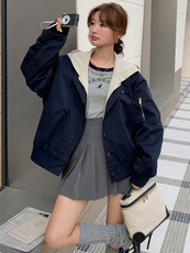 ZB305-9963学院风假两件刺绣小外套-批145控218元，女装短外套，浙宝305