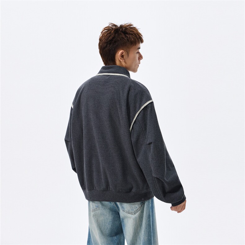 25新款港风时尚阳离子双色蜂巢个性宽松大码卫衣WY715-P6599,男装卫衣,电商B306